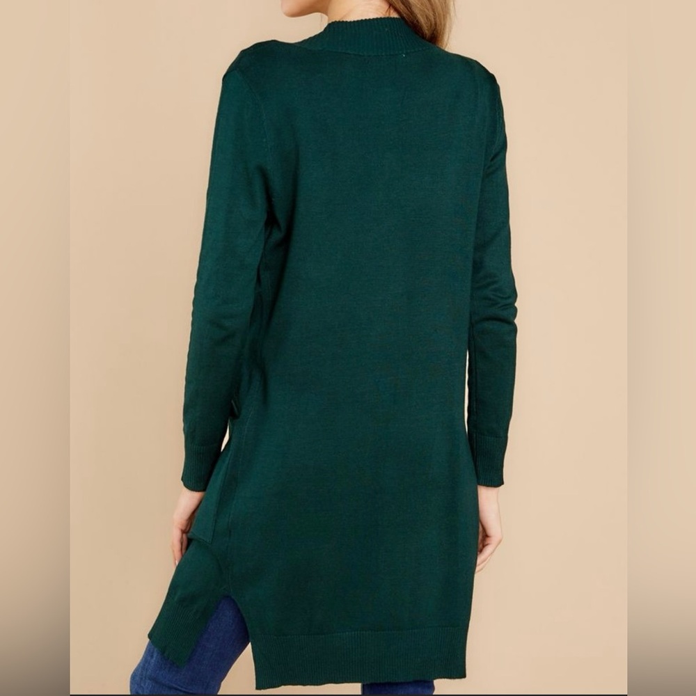 Worthington Dark Green Long Cardigan Sweater